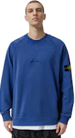 Sizing Stone Island 40th Anniversary SS22 Logo Crewneck Sweatshirt Blue Casual Wear 7615655q1-v0022