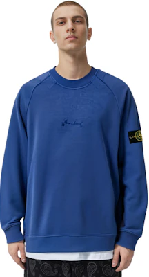 Stone Island 40th Anniversary SS22 Logo Crewneck Sweatshirt Blue Casual Wear 7615655q1-v0022 Sizing Stone Island 40th Anniversary SS22 Logo Crewneck Sweatshirt Blue Casual Wear 7615655q1-v0022