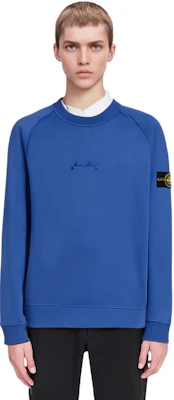 Stone Island 40th Anniversary SS22 Logo Crewneck Sweatshirt Blue Casual Wear 7615655q1-v0022 Cheap Stone Island 40th Anniversary SS22 Logo Crewneck Sweatshirt Blue Casual Wear 7615655q1-v0022