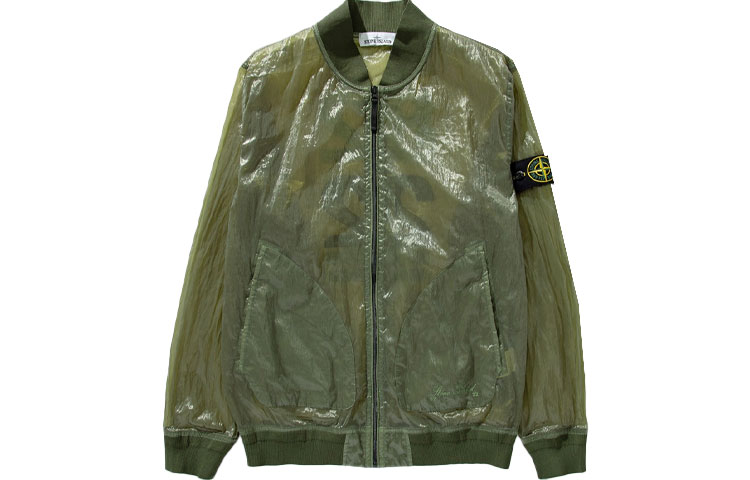 Lookbook Stone Island 40週年SS22金屬Logo拉鍊外套橄欖綠 男款 7615433Q2-V0058