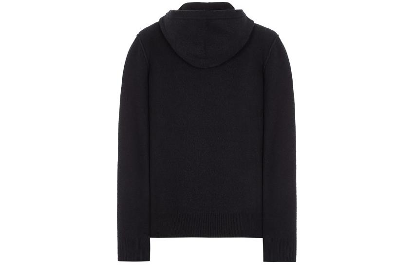 STONE ISLAND 513D2 Black Hooded Knit Logo Pullover Sweatshirt 8015513D2-V0029 圖 3