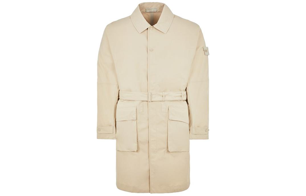 Stone Island 704F1 Weatherproof Cotton Canvas Trench Coat Beige Jacket 8015704F1-V0090