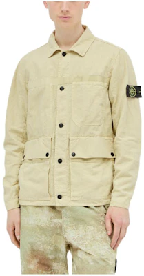 Stone Island Beige Button-Up Long Sleeve Shirt with Logo. 801542330-V0091 Order Stone Island Beige Button-Up Long Sleeve Shirt with Logo. 801542330-V0091