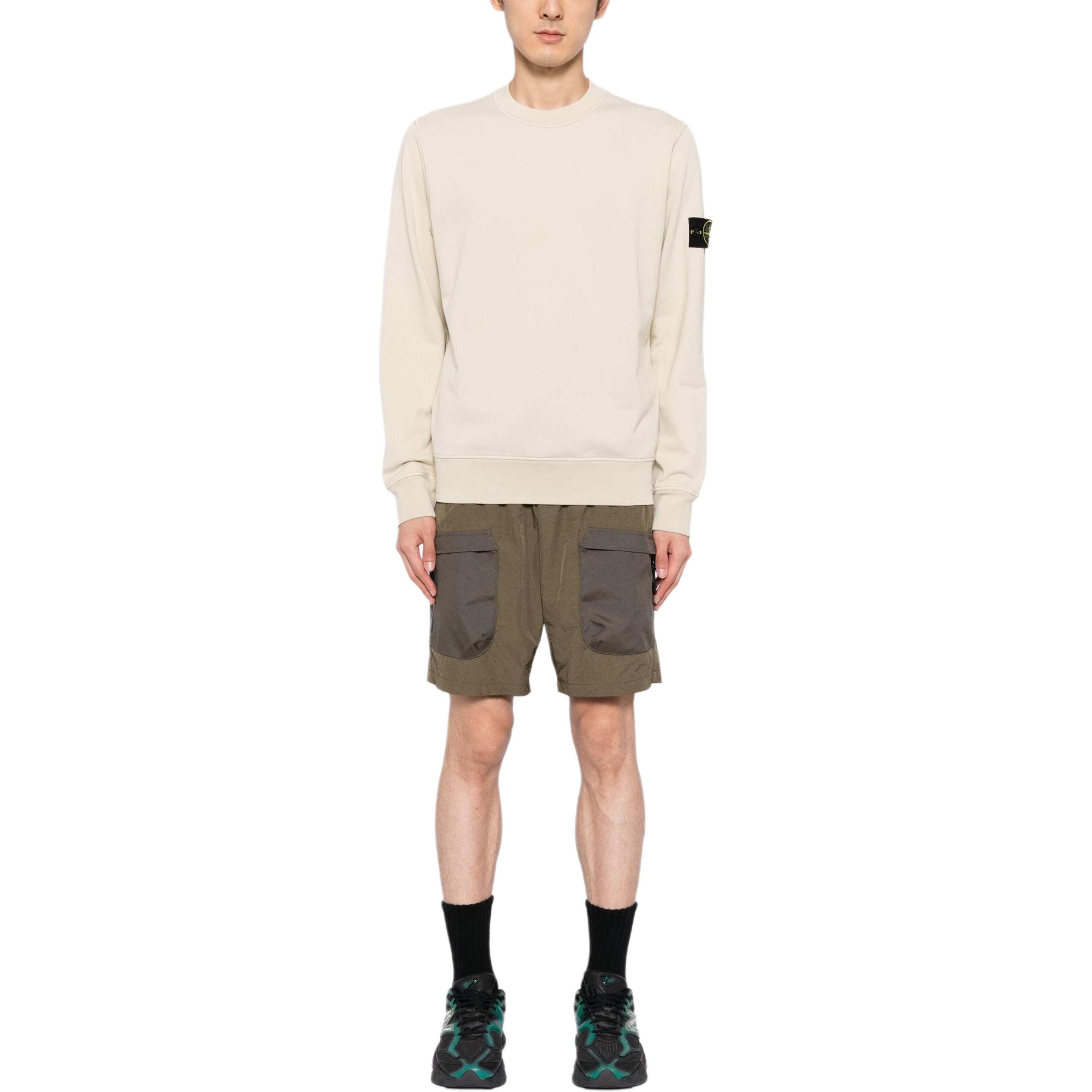 Stone Island  Beige Crewneck Logo Pullover Sweatshirt 811563051-V0097 圖 4