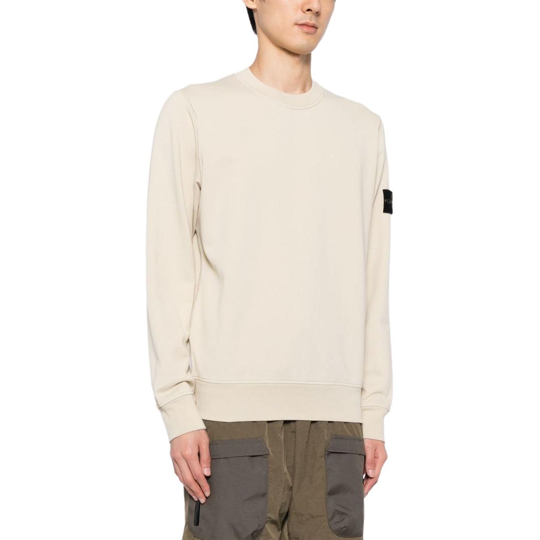 Stone Island  Beige Crewneck Logo Pullover Sweatshirt 811563051-V0097 圖 5