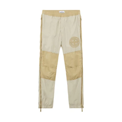 Stone Island Beige Elastic Color-Block Loose Fit Casual Pants 8115308M4-V0097