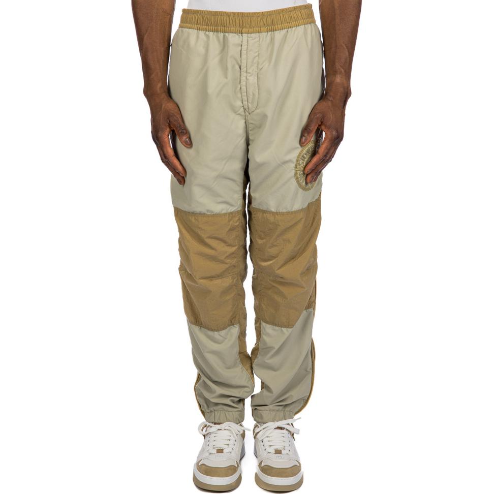 Lookbook Stone Island 米色彈性拼接寬鬆休閒長褲 8115308M4-V0097