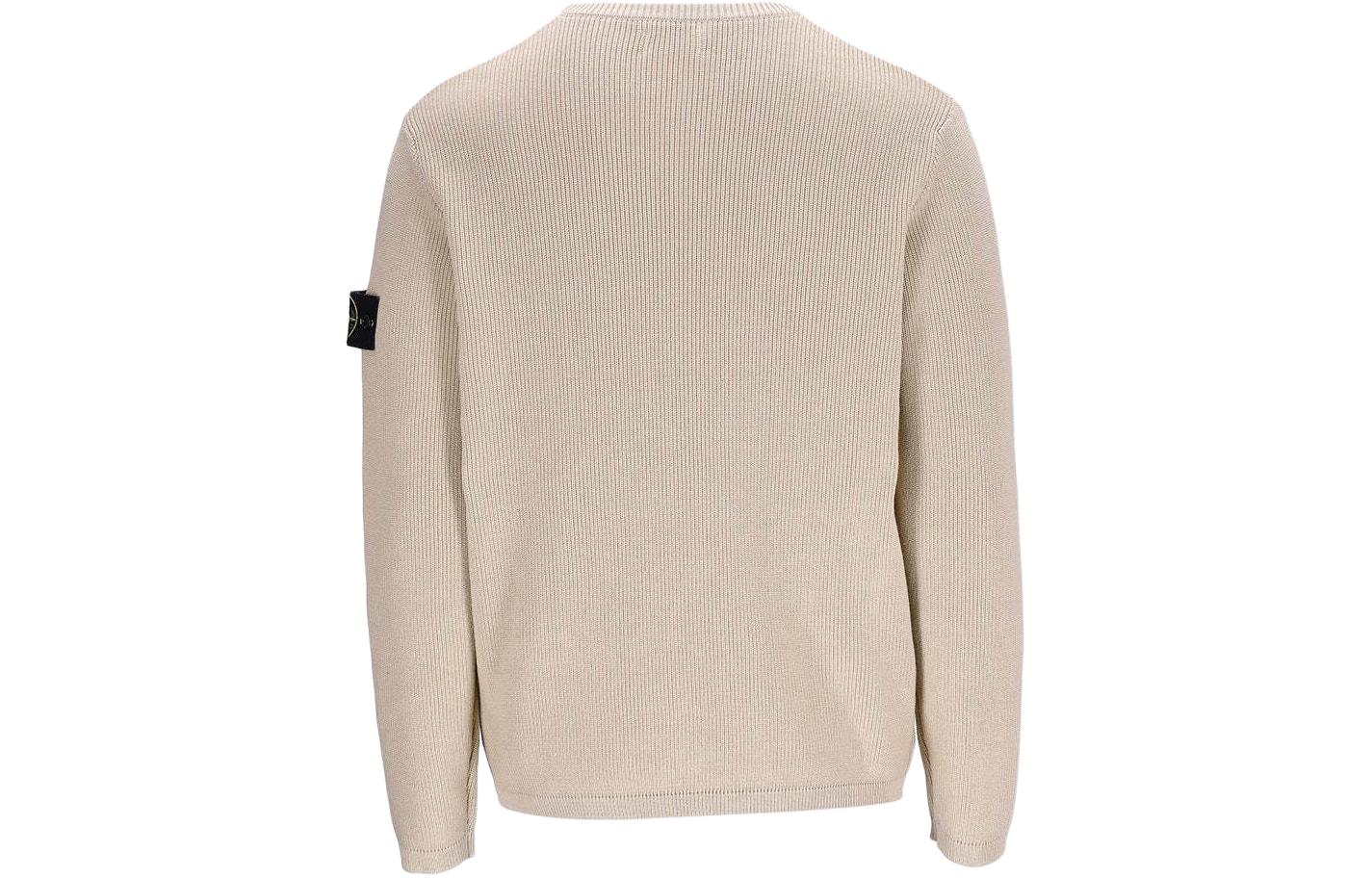 STONE ISLAND  Beige Logo Crewneck Long Sleeve Sweater 8015514D8-V0091 圖 3