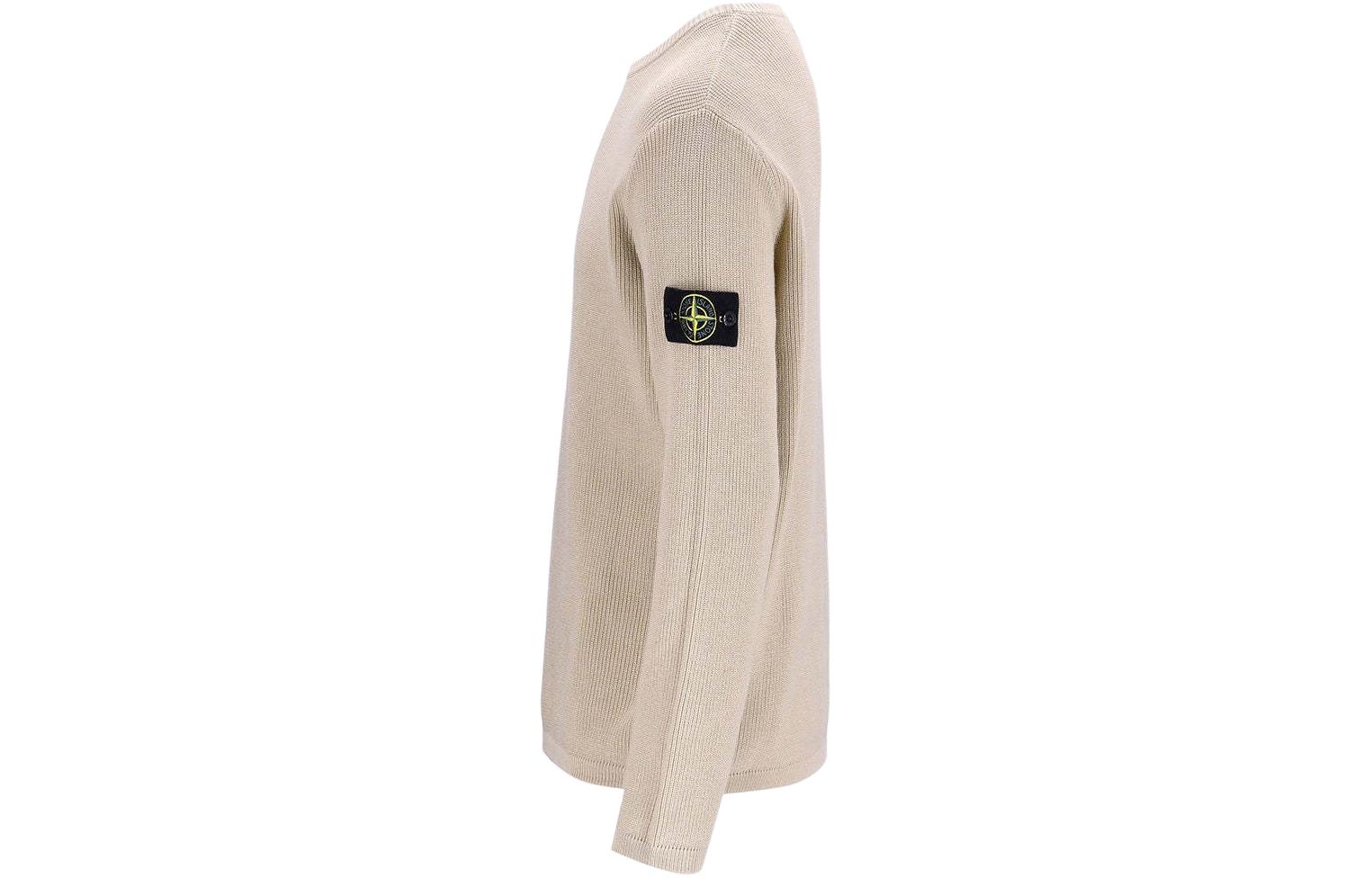STONE ISLAND  Beige Logo Crewneck Long Sleeve Sweater 8015514D8-V0091 圖 4