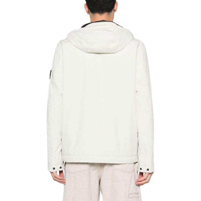 STONE ISLAND  Beige Logo Zip-Up Hoodie Jacket 811540627-V0097 圖 6