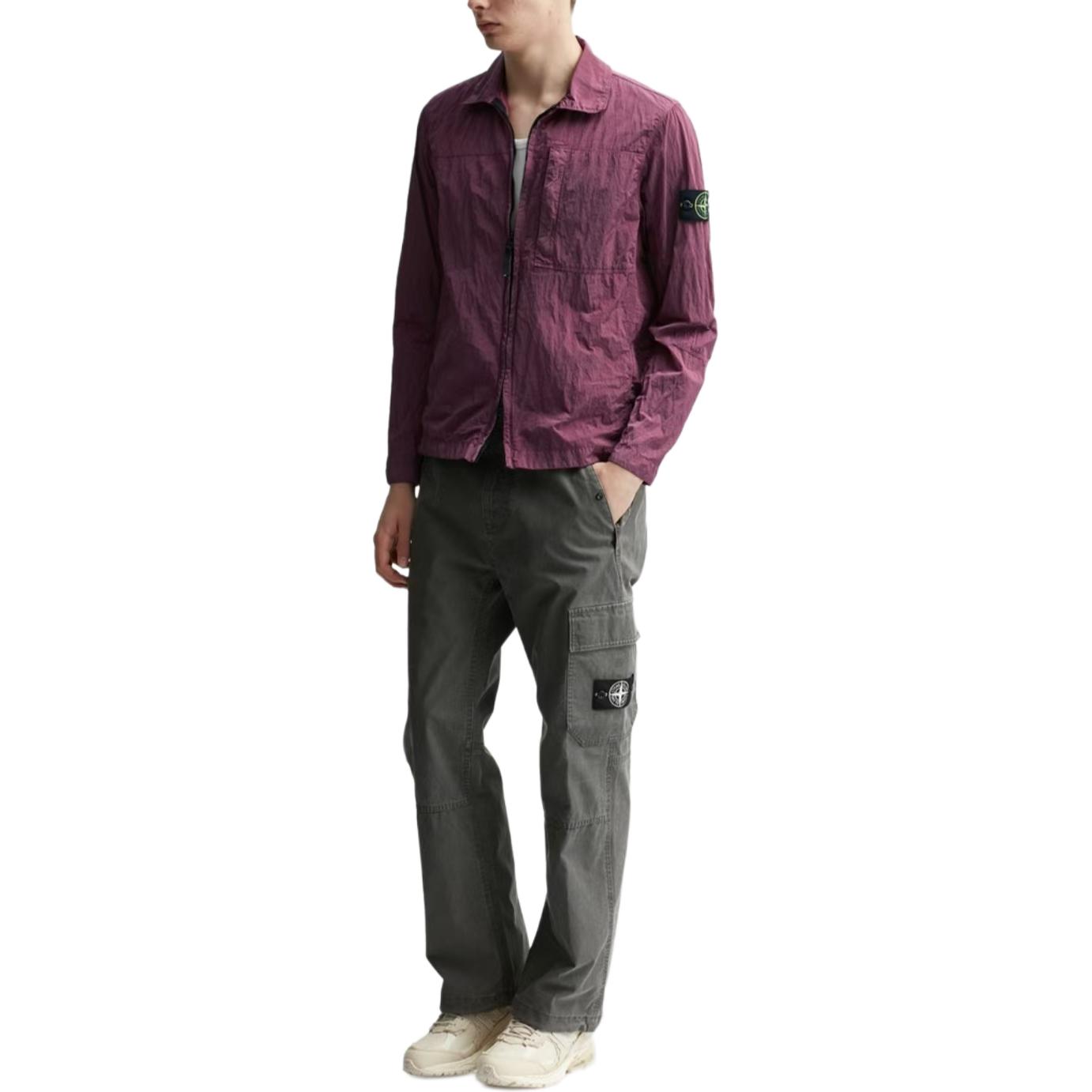 Details for 스톤아일랜드 베이지 로고 배지 하이넥 긴팔 재킷 811511819-V0086