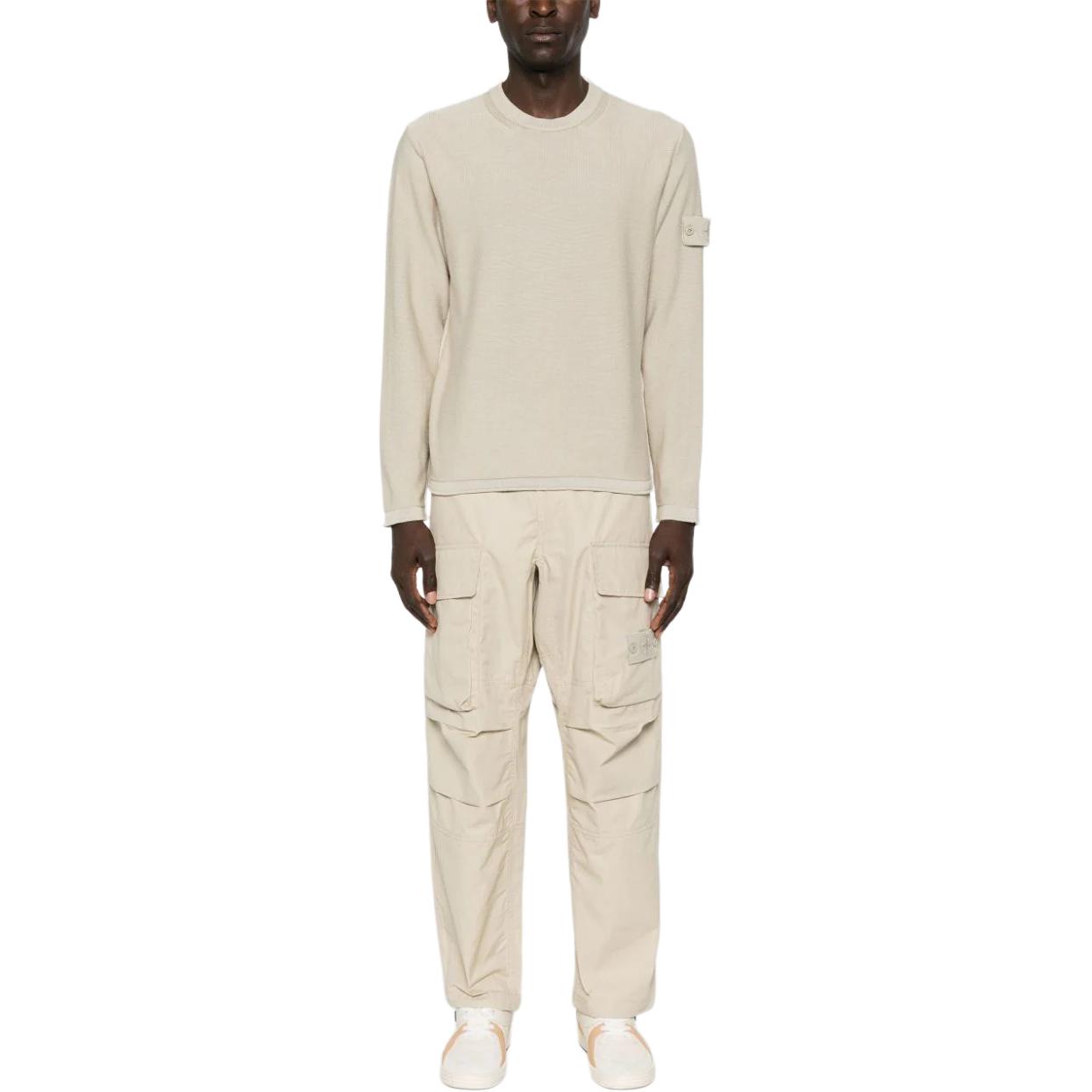 STONE ISLAND  Beige Straight-Fit Casual Pants with Zipper and Multi-Pockets 8015309F1-V0090 圖 3