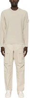 Lookbook STONE ISLAND 米色直筒休閒長褲 配拉鍊與多口袋設計 8015309F1-V0090