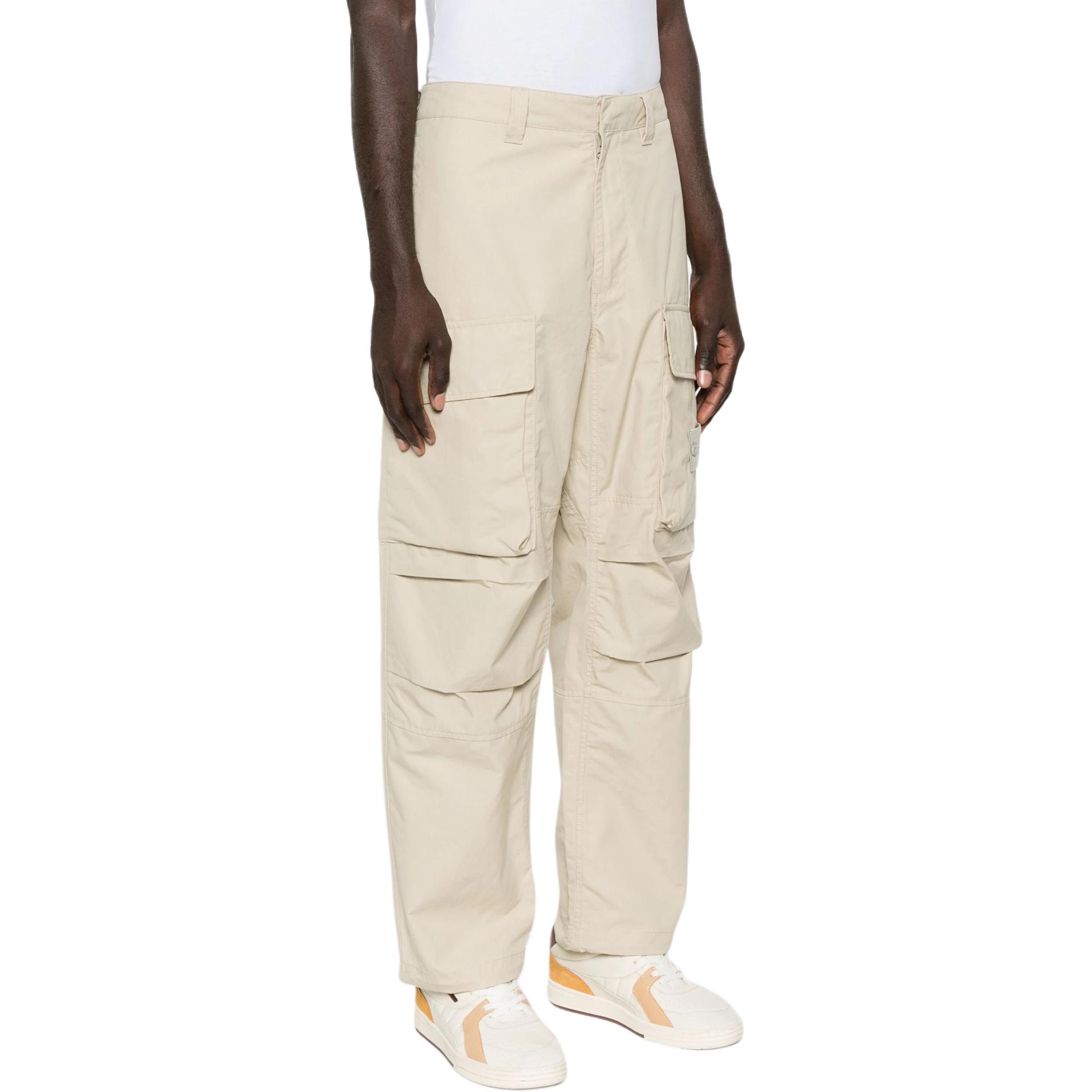 STONE ISLAND  Beige Straight-Fit Casual Pants with Zipper and Multi-Pockets 8015309F1-V0090 圖 5