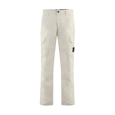 Stone Island Beige Straight-Leg Cargo Pants with Dual Side Pockets. 791532110-V0097
