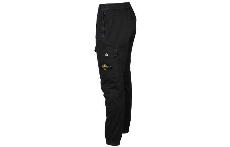 Stone Island  Black Cargo Jogger Pants - Comfortable Casual Wear 7315314L1-V0129 圖 4