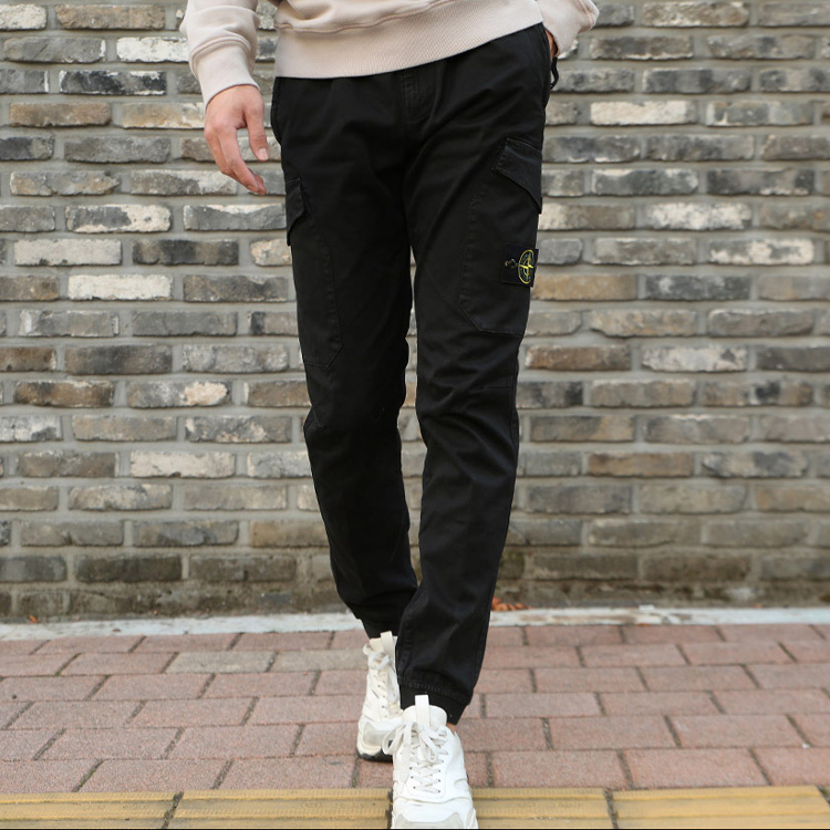 Stone Island  Black Cargo Jogger Pants - Comfortable Casual Wear 7315314L1-V0129 圖 6