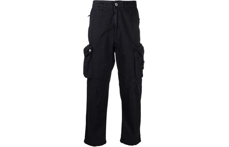 Stone Island  Black Cargo Pants with Zipper and Buttoned Pockets 7415319WA-V0029 圖 2