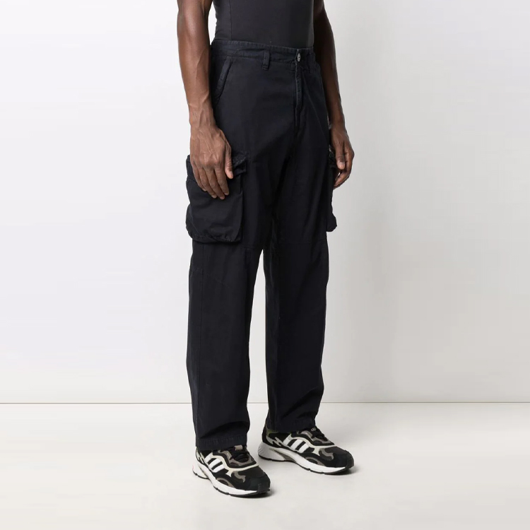 Stone Island  Black Cargo Pants with Zipper and Buttoned Pockets 7415319WA-V0029 圖 4