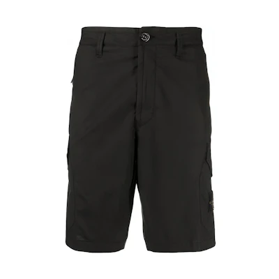 STONE ISLAND Black Casual Cargo Shorts 7215L0403-V0029