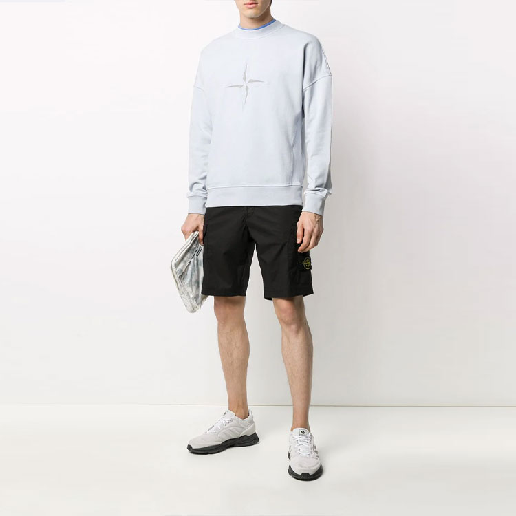 Purchase STONE ISLAND 黑色休閒工裝短褲 7215L0403-V0029