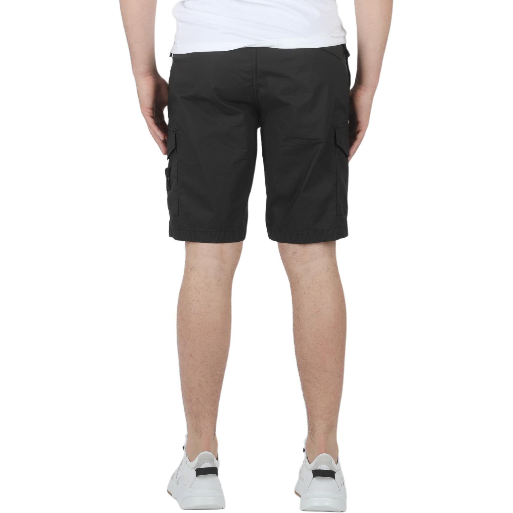 Sizing STONE ISLAND 黑色休閒工裝短褲 7215L0403-V0029