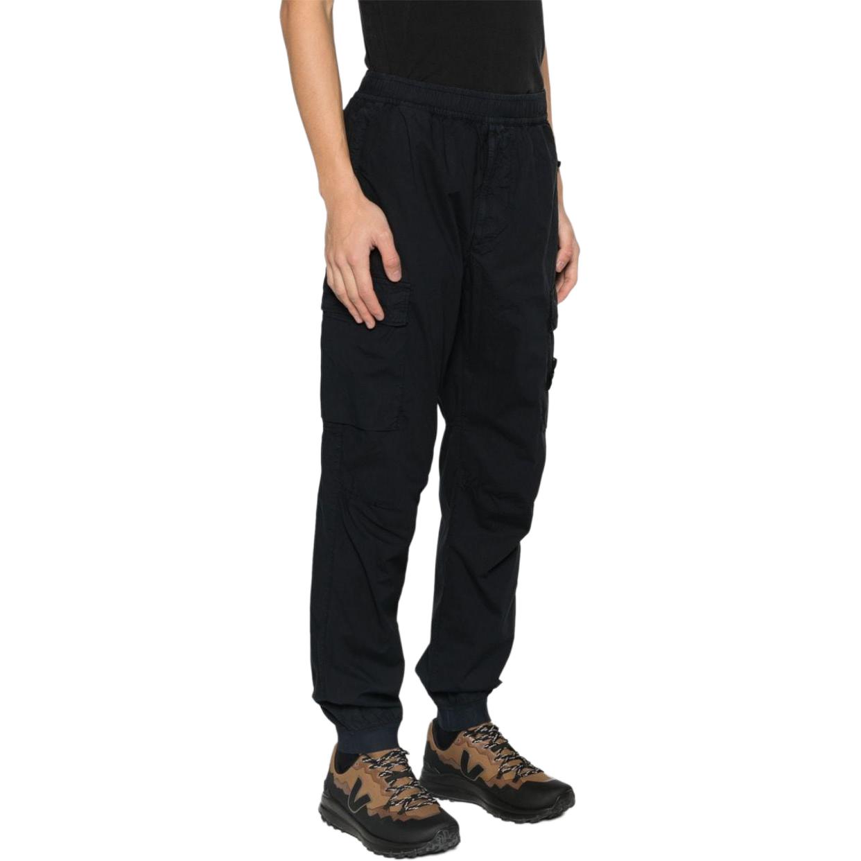 Purchase STONE ISLAND Seluar Kargo Hitam Kasual Longgar Pinggang Elastik. 801531303-A0029