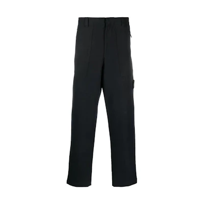 Stone Island Black Casual Loose Fit Straight Elastic Pants 7915306F2-V0029