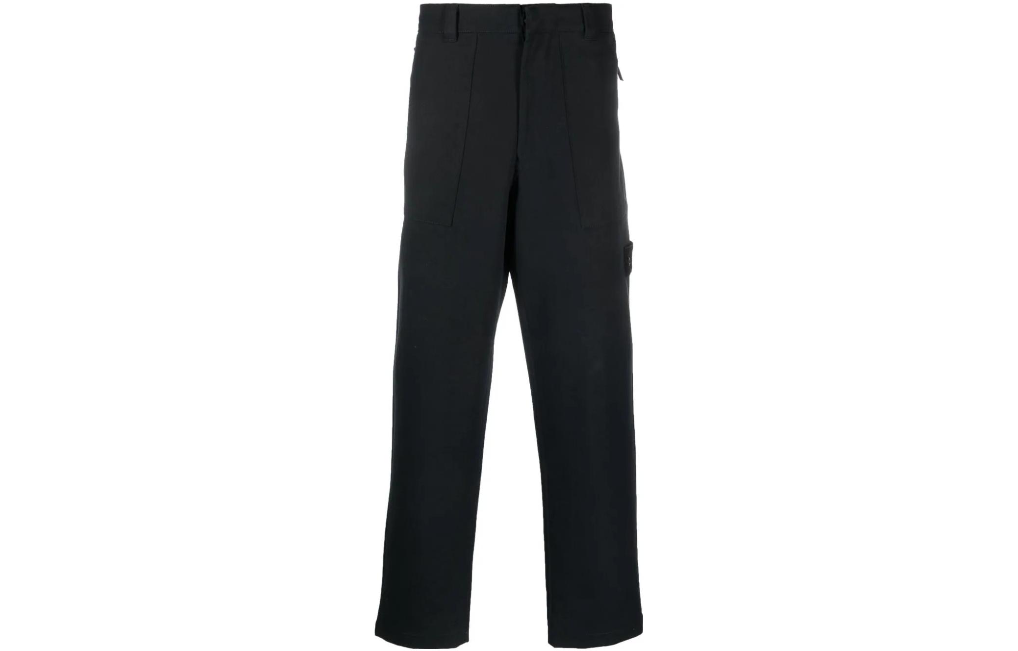 Stone Island  Black Casual Loose Fit Straight Elastic Pants 7915306F2-V0029 圖 2