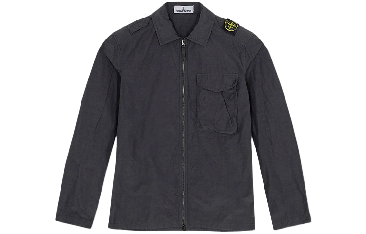 STONE ISLAND  Black Casual Workwear Jacket with Logo for Fall Season. 741510802-V0029 圖 2