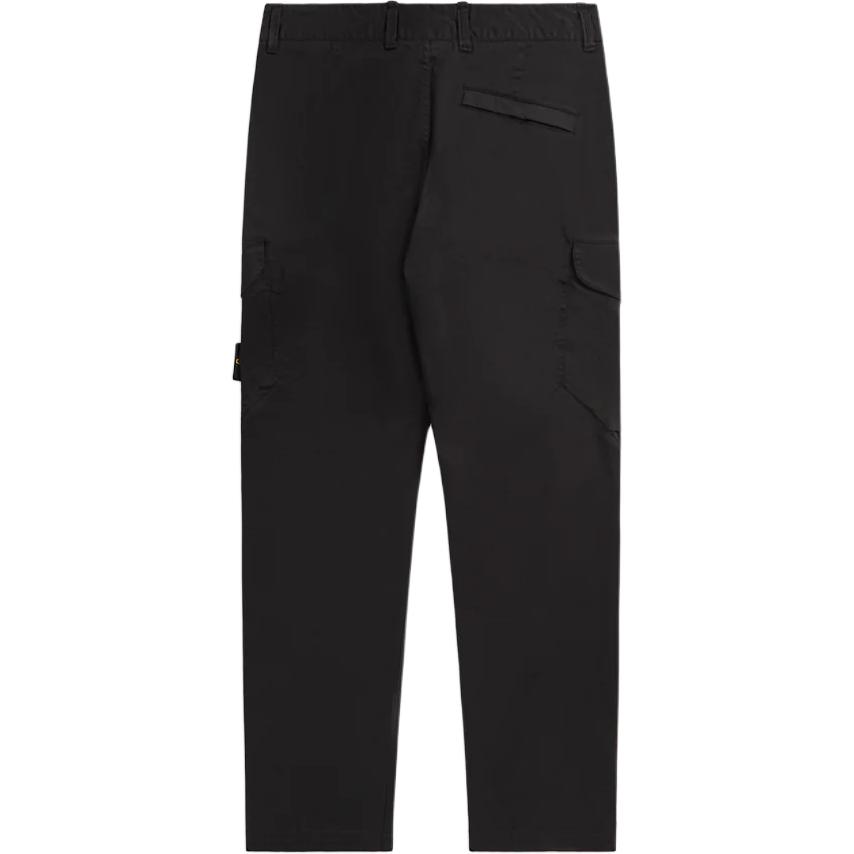 Lookbook STONE ISLAND 黑色徽章斜纹棉布工装裤 SI801531012-V0029