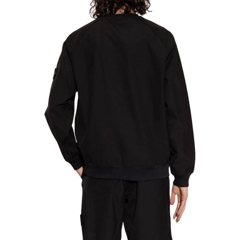STONE ISLAND  Black Crewneck Logo Sweatshirt 781560653-V0029 圖 6