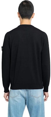 Stone Island 黑色圓領徽章標誌純色長袖毛衣 7915510C4-A0029 Shop Stone Island 黑色圓領徽章標誌純色長袖毛衣 7915510C4-A0029