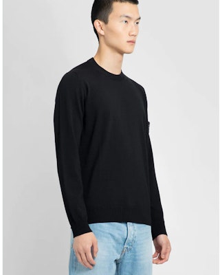 Stone Island 黑色圓領徽章標誌純色長袖毛衣 7915510C4-A0029 Purchase Stone Island 黑色圓領徽章標誌純色長袖毛衣 7915510C4-A0029
