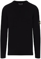 STONE ISLAND Black Crewneck Pullover Sweater Long Sleeve Solid Color 7915508A3-A0029 STONE ISLAND Black Crewneck Pullover Sweater Long Sleeve Solid Color 7915508A3-A0029