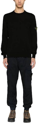 STONE ISLAND 黑色圓領長袖套頭毛衣 8015540B2-A0029 Shop STONE ISLAND 黑色圓領長袖套頭毛衣 8015540B2-A0029