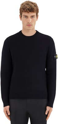STONE ISLAND 黑色純色長袖圓領毛衣 7915508A3-A0029 Shop STONE ISLAND 黑色純色長袖圓領毛衣 7915508A3-A0029