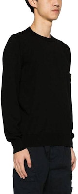 STONE ISLAND 黑色圓領長袖套頭毛衣 8015540B2-A0029 Details for STONE ISLAND 黑色圓領長袖套頭毛衣 8015540B2-A0029
