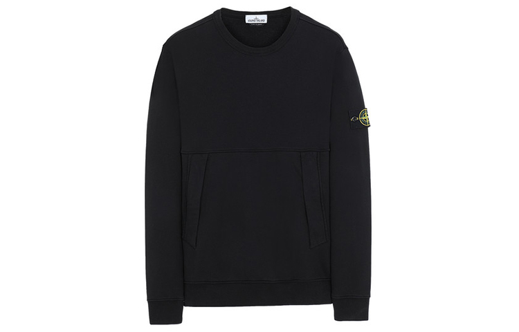 Stone Island  Black Crewneck Pullover Sweatshirt 721561151-V0029