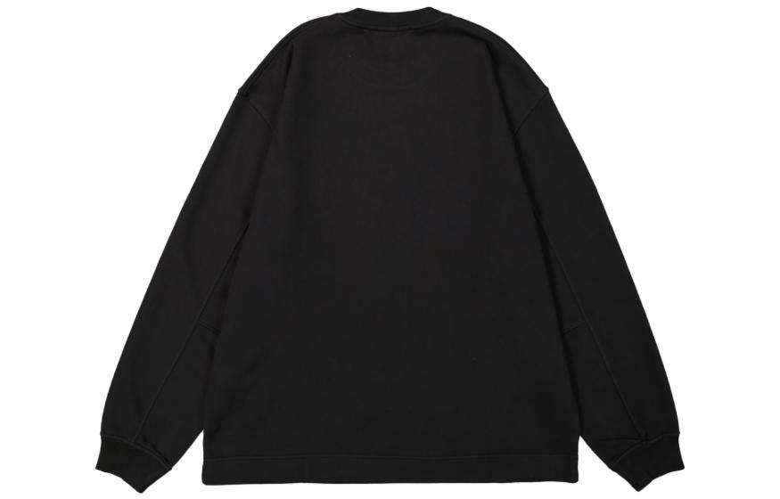 Lookbook STONE ISLAND Baju Hitam Crewneck dengan Sulaman Logo 791565477-V0029