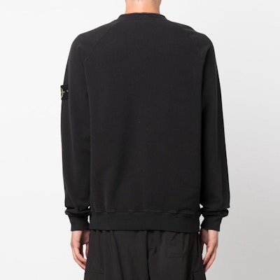 ストーンアイランド ブラッククルーネックスウェットシャツ ロゴ刺繍入り 791561352-v0029 Shop ストーンアイランド ブラッククルーネックスウェットシャツ ロゴ刺繍入り 791561352-v0029