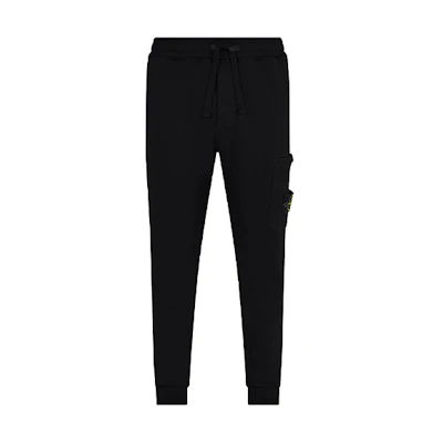 Stone Island Black Elastic Cotton Sweatpants Sports Pants 731564520-V0029