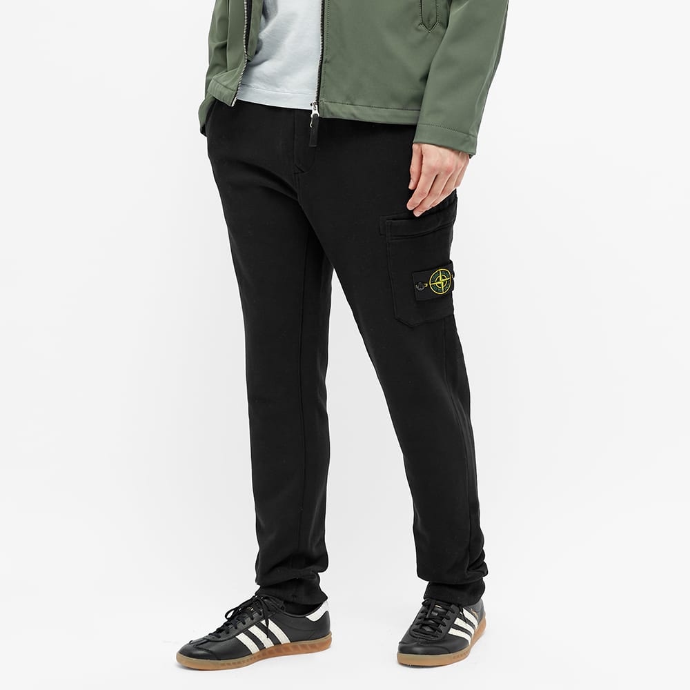 Stone Island  Black Elastic Cotton Sweatpants Sports Pants 731564520-V0029 圖 4