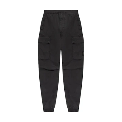 Stone Island Black Elastic Waistband Casual Jogger Pants 811531314-A0029