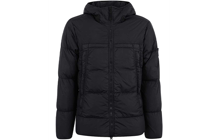 Stone Island  Black Hooded Jacket 731540723-v0029