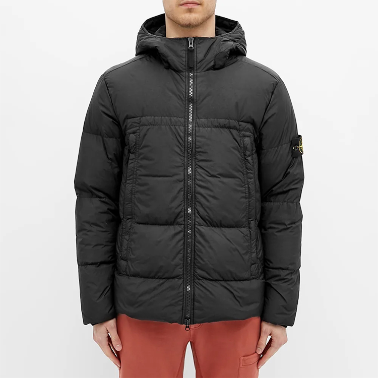Stone Island  Black Hooded Jacket 731540723-v0029 圖 4