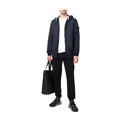 STONE ISLAND Black Jogger Pants with Plain Patch Design. 761564551-V0029
