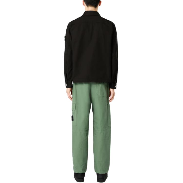 Stone Island  Black Logo Collared Long Sleeve Button-Up Jacket 811511412-V0029 圖 4