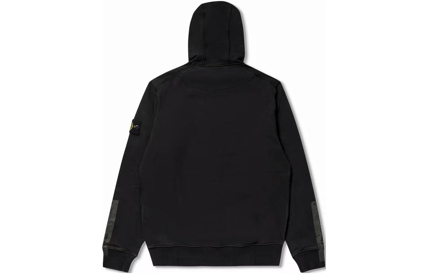 Lookbook STONE ISLAND Hoodie Logo Hitam Lengan Panjang Sweatshirt Pullover. 791567461-V0029