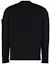 Lookbook STONE ISLAND Sweater Hitam Logo Patch Lengan Panjang Crewneck 1015532B9-A0029